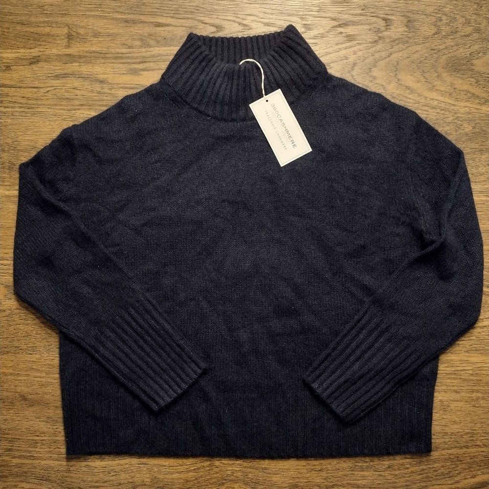 NWT 360 Cashmere Navy Sweater